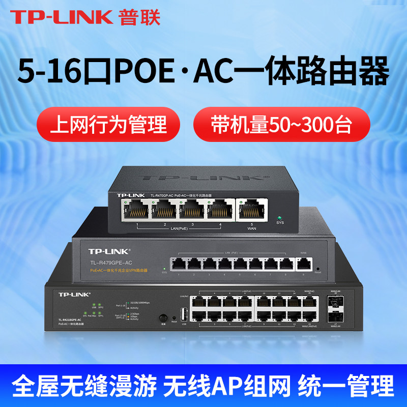Универсальный poe-маршрутизатор переменного тока TP-LINK с 5/6/8/9/16 портами для управления домом, проводной 2,5 g гигабитный пористый беспроводной тип панели wifi, точка доступа для большой квартиры, источник питания TL-R470GP