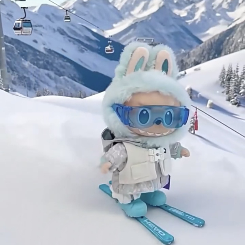 лыжный костюм labubu3.0 с высоким энергопотреблением спереди, детская одежда 17 см, одно, два, три поколения счастливой замены одежды labubu