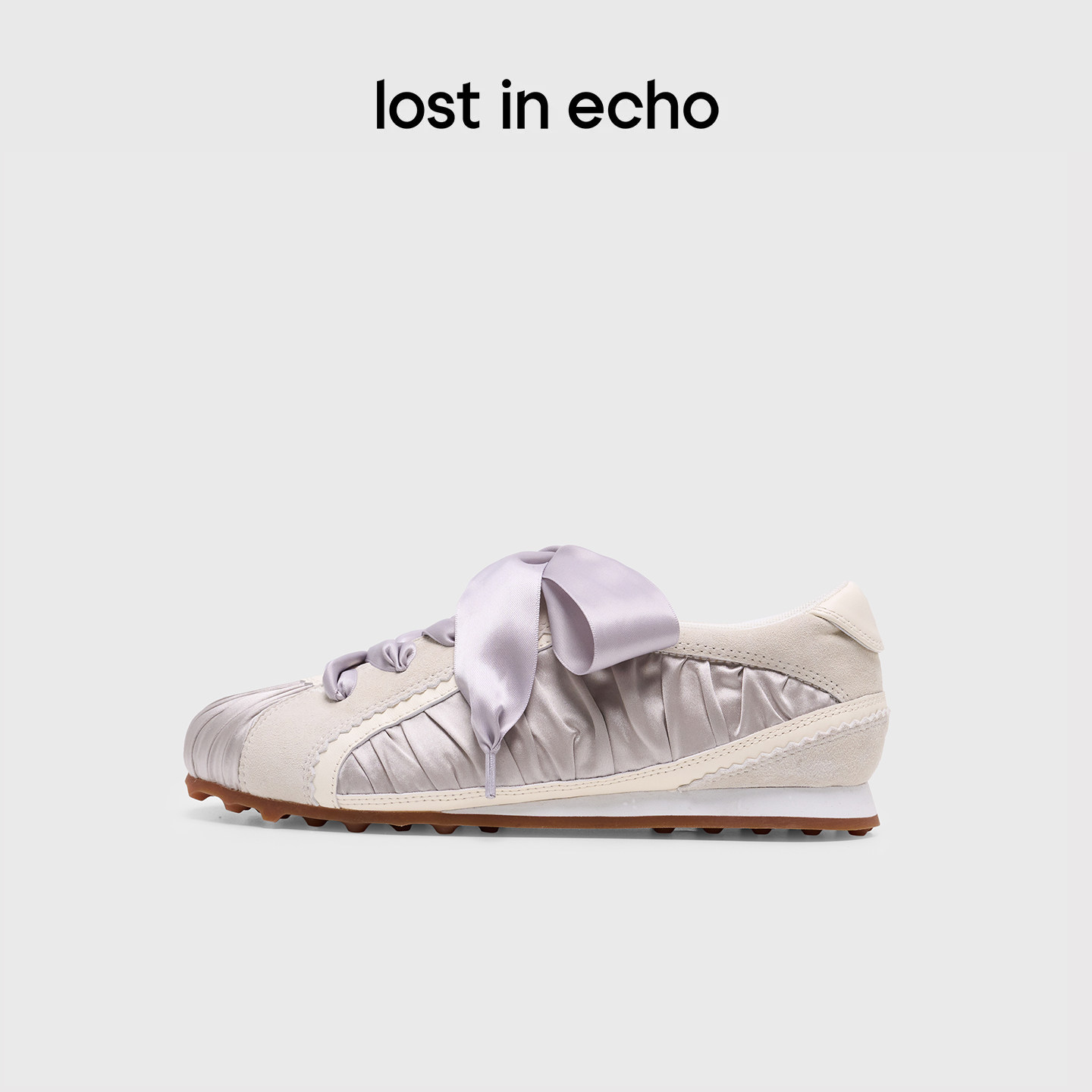 Lost in echo2026 весна и лето, новые модные женские балетные кроссовки ручной работы из плиссированного атласа и кашемира
