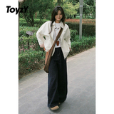 ToyzY носит короткую куртку в клетку с лацканами спереди и сзади, новую женскую ветровку miu wind jacket, новинка осени 2025 года, ZC35310340