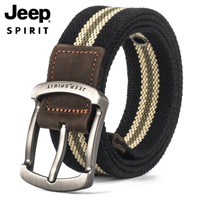 Американский бренд JEEP с пряжкой-булавкой, высококачественный холщовый ремень унисекс, универсальный повседневный ремень, модный 2026 новый стиль