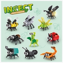 Insect compatible Lego building block puzzle assembly 3D creative animal toy gift for boys and girls on International Children's Day