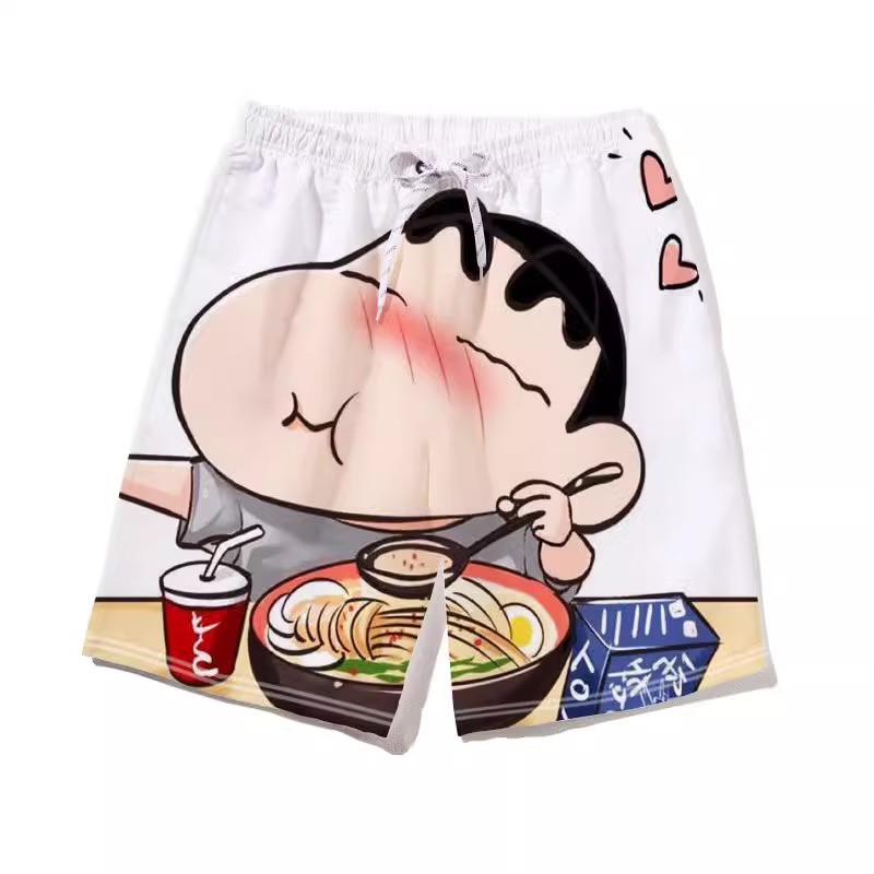 Японские шорты GOTP crayon shin-chan, мужские брюки бренда tide ins с пятью точками, летние мужские и женские пляжные брюки, плавки, повседневные брюки