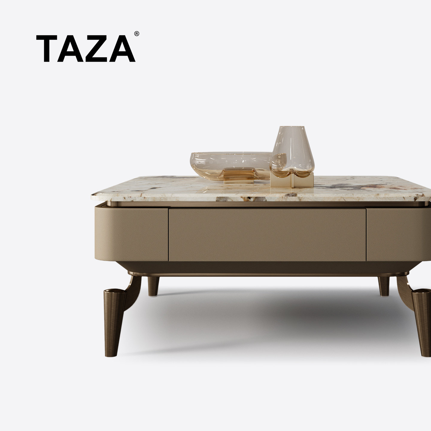 Журнальный столик из роскошного мрамора TAZA light вилла с большим плоским полом дизайнерский новый журнальный столик из роскошного натурального камня Pandora