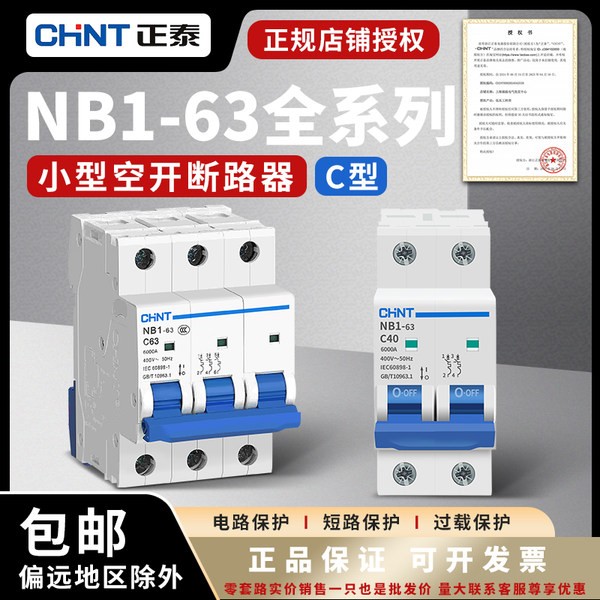 Чжэнтай небольшой Маршрутизатор NB1-63 2P C1A 2A 3A 4A 6A AC400V/DC220V C Тип