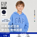 Gap для мальчиков и девочек big kids, коллекция 2026 года, осенние новые молодежные топы, махровая детская куртка с капюшоном, свитер 860946