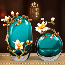 12 year old store, three colors of home accessories, handicrafts, new Chinese light luxury glass vase decorations, living room desktop, foyer, TV cabinet, wine cabinet decoration, high-end