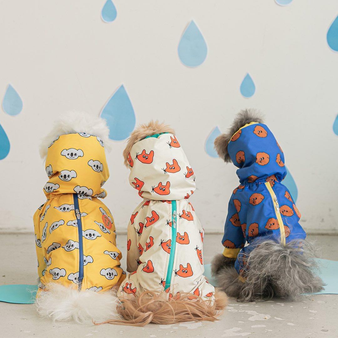Japan PET PONPON pet all-inclusive дождевик для собак на дождливый день с капюшоном, костюм для четвероногих, водонепроницаемая одежда для собак маленьких и средних размеров