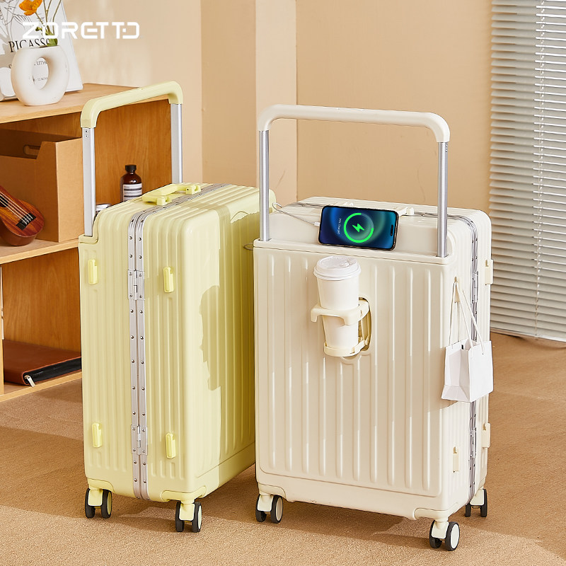 Чемодан-тележка Luggage girl с алюминиевой рамой шириной 26 дюймов, вместительный, бесшумный, прочный и долговечный чемодан-тележка