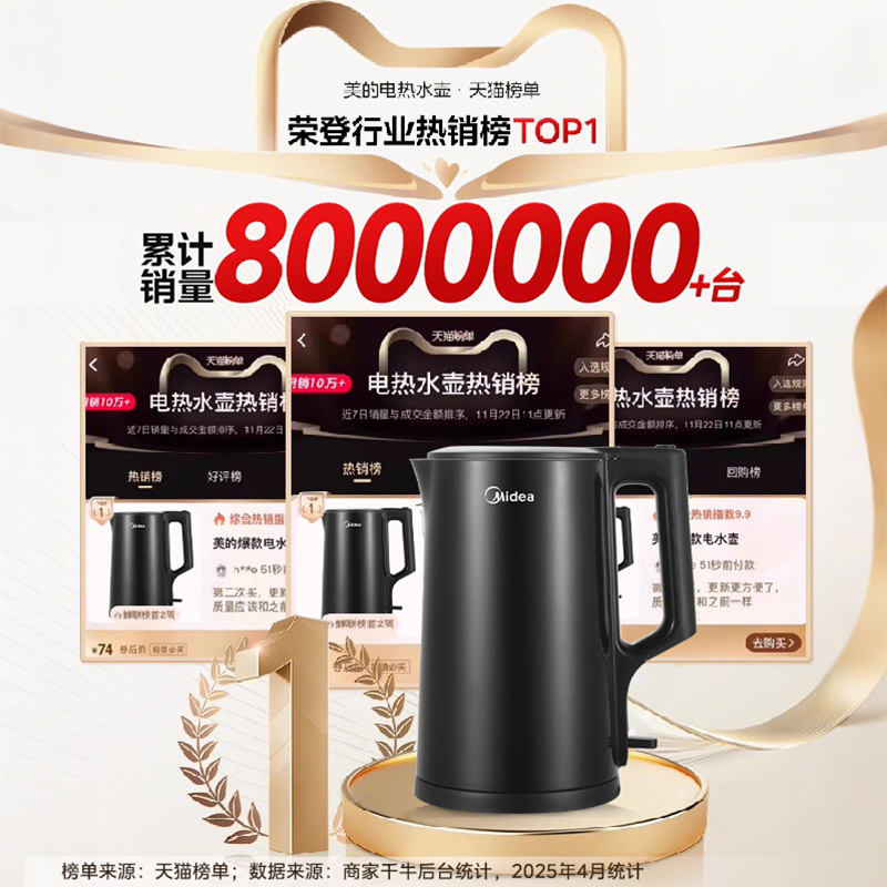 [Горячая распродажа] Электрический чайник Midea Hualing, бытовой чайник, Изоляционный чай для путешествий, Портативный Чайник с постоянной температурой, Открытый чайник