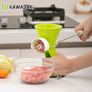 Японская импортная мясорубка Kawasaki, ручная мясорубка с деревянной палочкой, бытовая мясорубка для изготовления пельменей, ручная мясорубка, производство Тайвань.