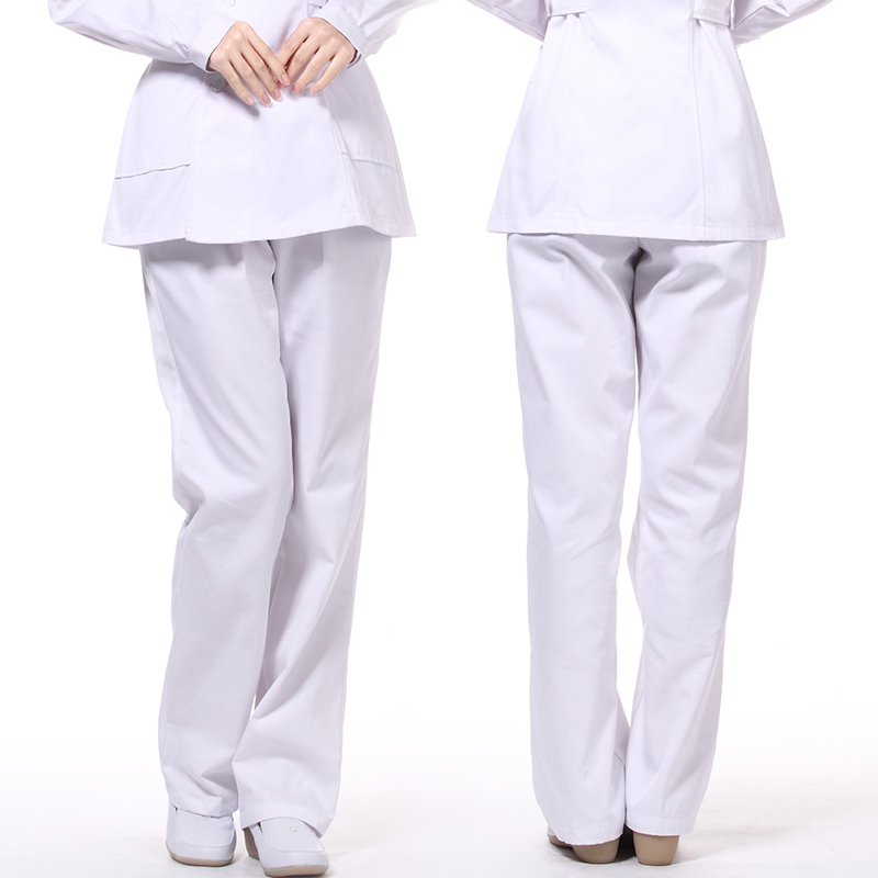 Nurse white experimental pharmacy beauty salon pants