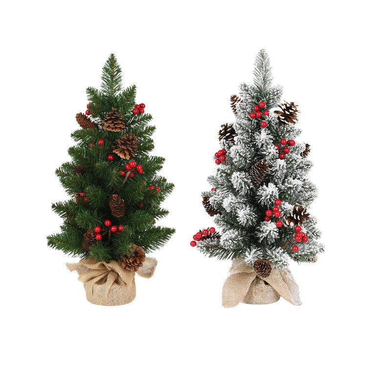 Рождественская домашняя настольная мини-рождественская елка flocking tree decoration company Новогоднее оформление атмосферы макета