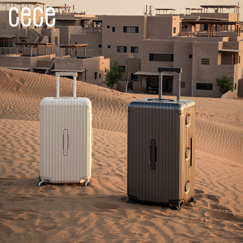 CECE2025 новый чемодан женский крупнотоннажный чемодан с утолщенной алюминиевой рамой мужской студенческий чемодан на колесиках с паролем кожаный чемодан