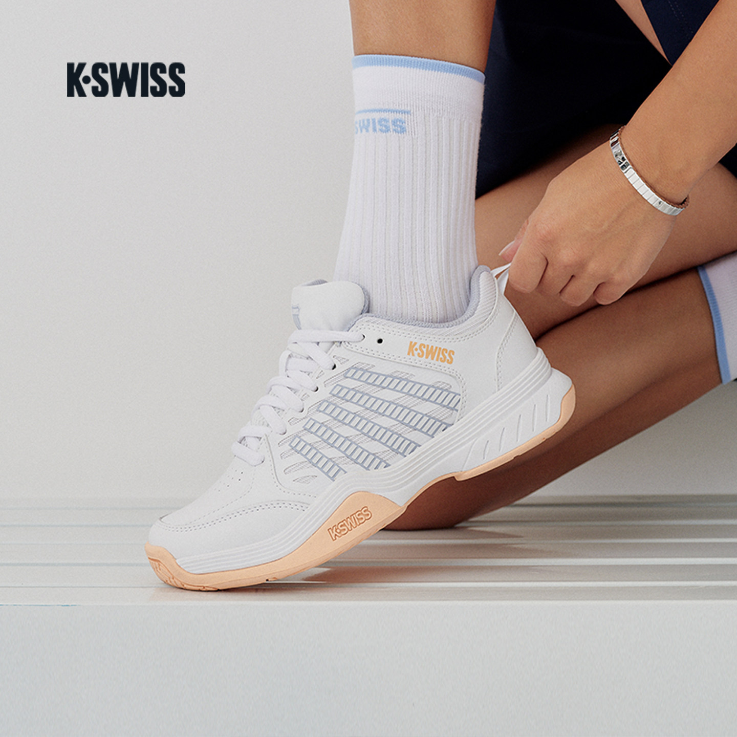 Теннисные туфли KSWISS GSWISS для мужчин и женщин в одинаковом стиле 25 осенних новых тренировочных профессиональных женских теннисных туфель 4428