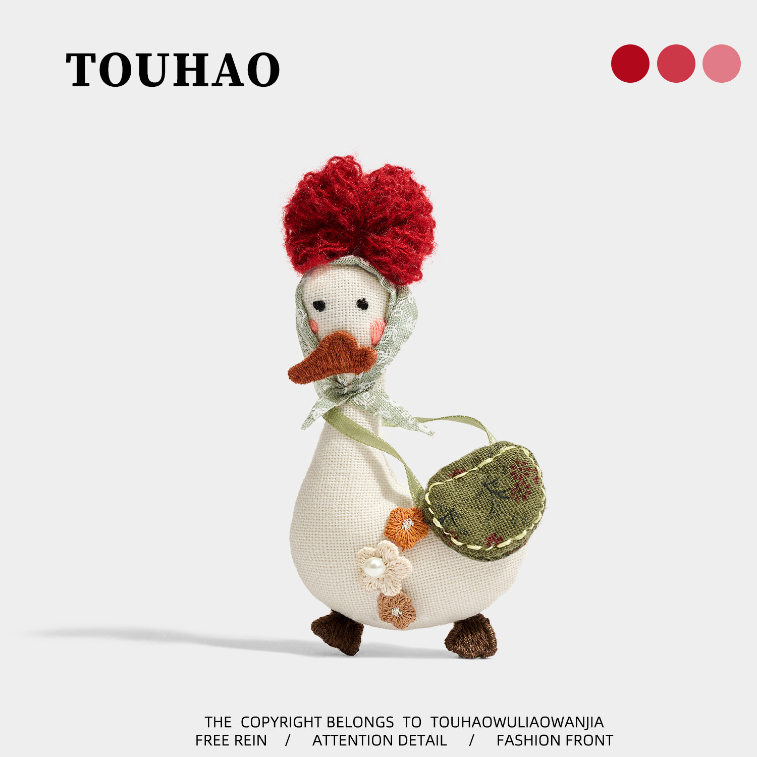 Оригинальная вышитая школьная утка TOUHAO, милая брошь из ткани с булавкой для пальто и свитера, фиксированная пряжка, дикий корсаж
