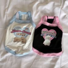 American Retro Spicy Girl Puppy Summer Tank Top Maltese Bears Teddy BomeYork Pet Dog Clothing