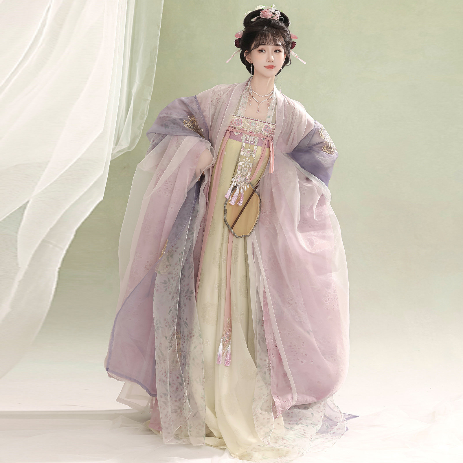 150 [Huachen Xiyue] Оригинальные женские юбки-восьмерки в старинном стиле Hanfu, выполненные в танском стиле, весенние и летние модели в стиле фей тяжелой промышленности