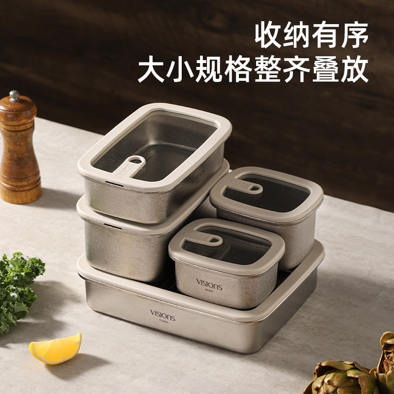 Коробка для ланча Corning Tableware visions из чистого титана, предназначенная для хранения свежих продуктов, герметичная коробка для ланча с фруктами, упаковочная коробка для портативной заморозки и охлаждения