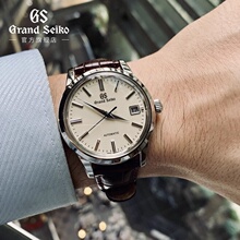 Five Years Old Shop, Five Colors Men's Watch with Cream Face GrandSeiko Crown Blue Lion Big Precision GS Mechanical Dress Belt SBGR261G