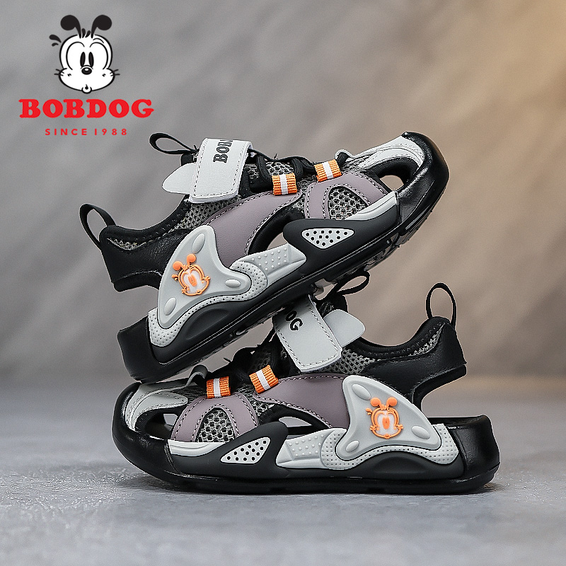 Сандалии для мальчиков Babudou Baotou anti-collision, новинка лета 2025 года, детская пляжная обувь на мягкой нескользящей подошве