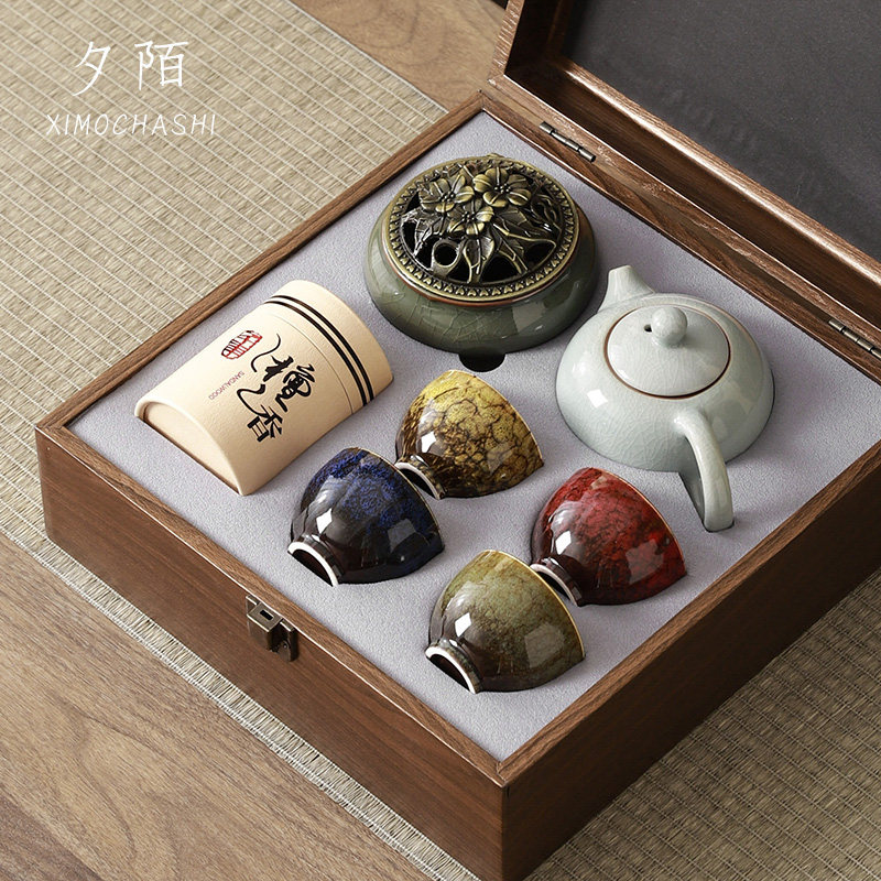 Набор чайных чашек Four Seasons Teacup Запретный город Культурные и творческие подарки Деловые и практичные сувениры Подарки на день рождения старшим и родителям