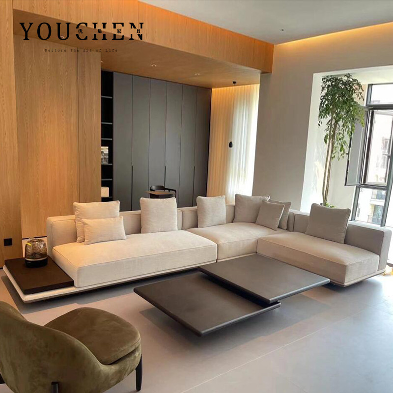 Итальянский бренд Youchen от пола до потолка design sense белый угловой диван horizon для гостиной L-образный тканевый диван