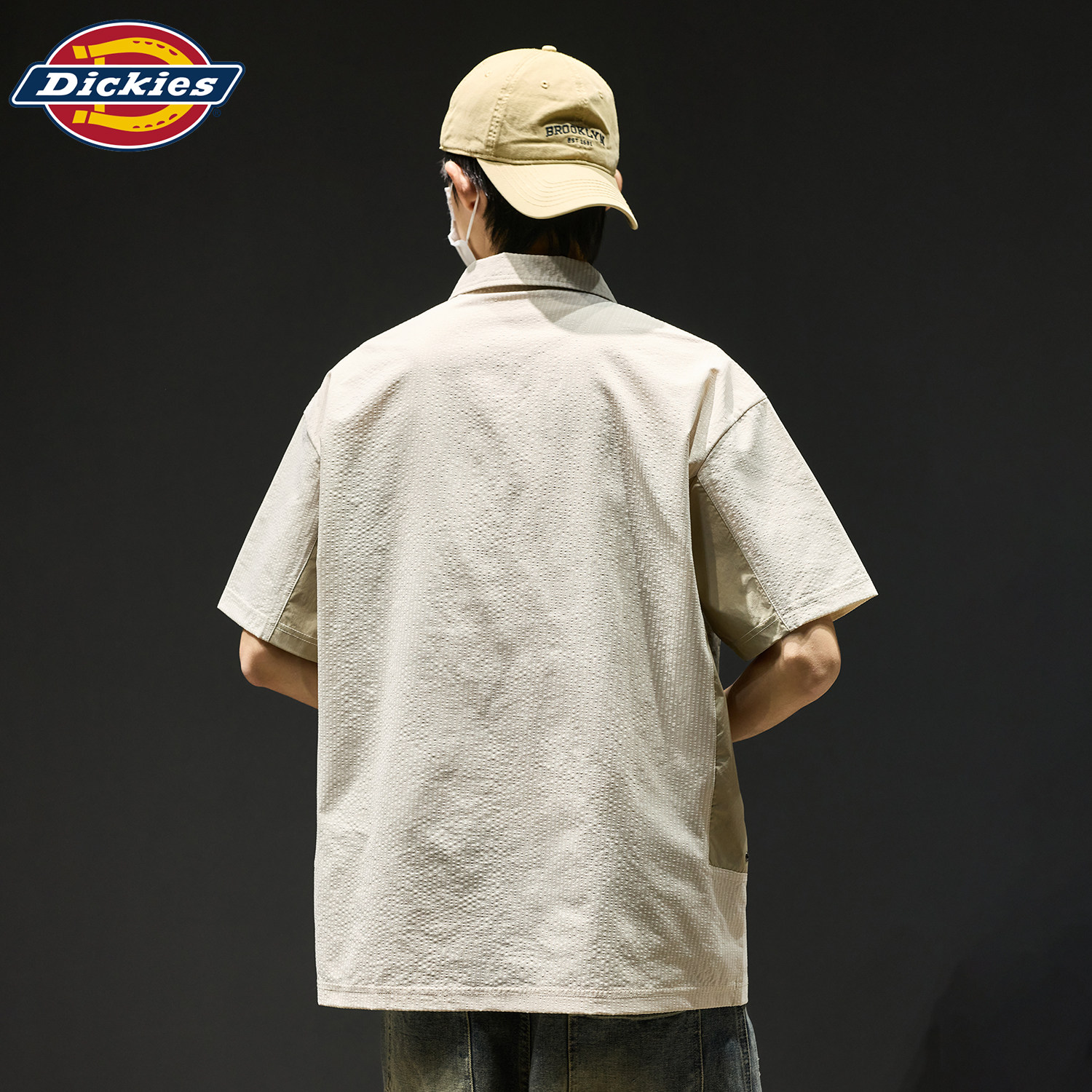 Мужская летняя футболка-поло Dickies с короткими рукавами в американском стиле, повседневная рубашка-поло на цепочке, мужской тонкий быстросохнущий топ из ледяного шелка