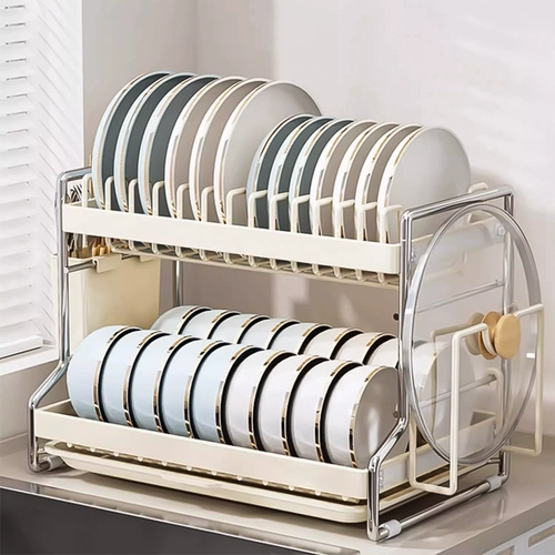 Двухэтажная универсальная посуда для домашнего использования, палочки для еды, сушилка, система хранения