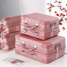 High Beauty Password Portable Box 14 Inch Women's Vintage Small Luggage Case Makeup Bag 16 Large Capacity Computer Storage Bag