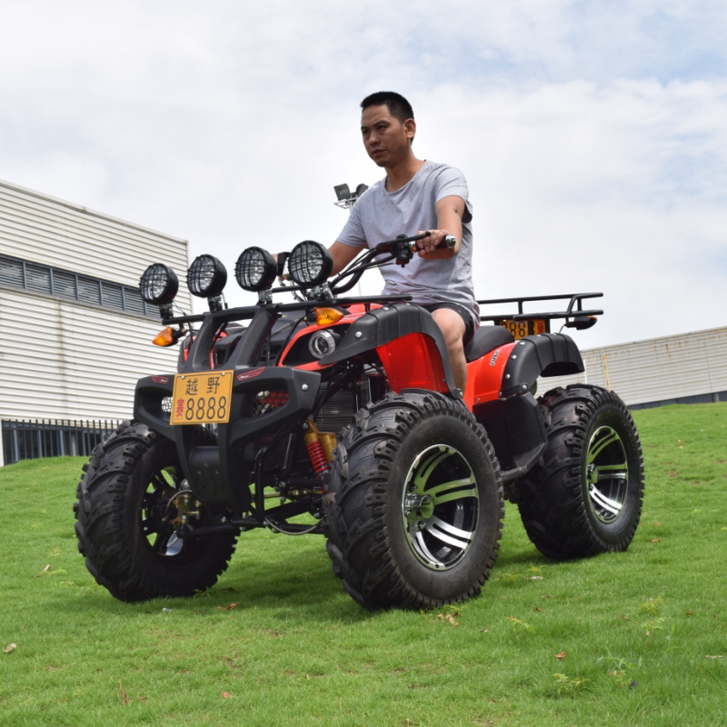 Квадроцикл четырехколесный для бездорожья большой и малый bull ATV бензиновый приводной вал вездеходный полноприводный полевой противоударный с автоматической коробкой передач