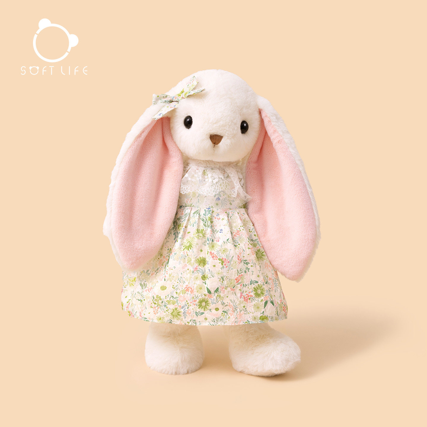 SoftLife милый кролик плюшевая кукла спящая, держащая игрушку, успокаивающая кукла, новогодний подарок для девочки