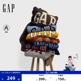 Мужская и женская одежда Gap, новинка осени 2025, контрастный вышитый логотип, флисовый повседневный свитер с капюшоном на молнии 786803