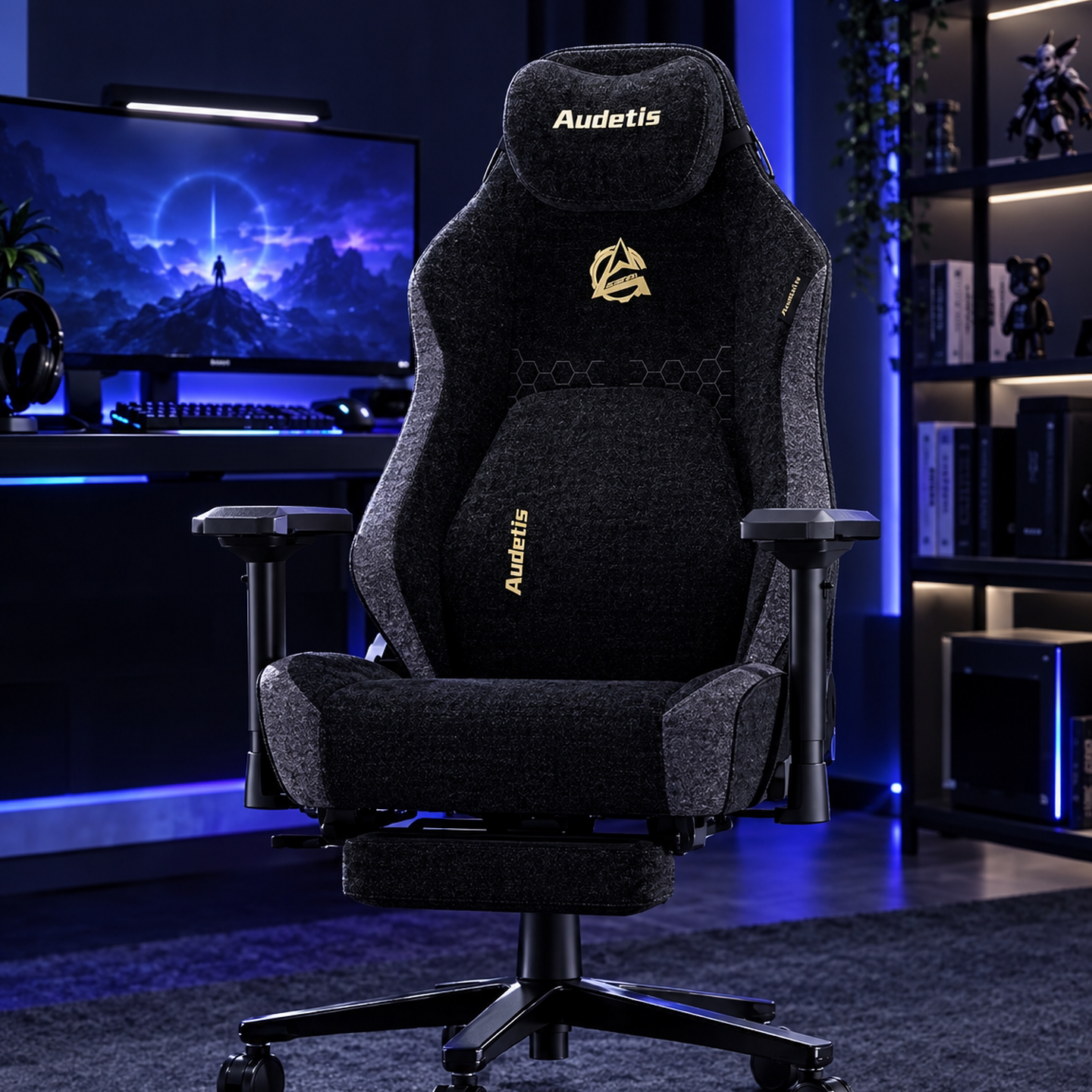 【взрываться！Предложение ограничено по времени】 Игровое кресло Audetis GTS с поддержкой талии, откидывающееся назад, многоцветное дополнительное эргономичное исполнение.
