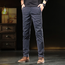 Pure cotton casual pants for men's thin straight leg