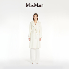 MaxMara2024 Spring/Summer New Product Women's Sheep Wool Blended Lace up Coat Coat Coat 6011114106