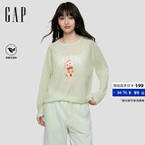 [Одобрение Cheng Yi] Женская летняя футболка с новым логотипом Gap 2026 из смесовой ткани Lyocell с длинными рукавами 858980