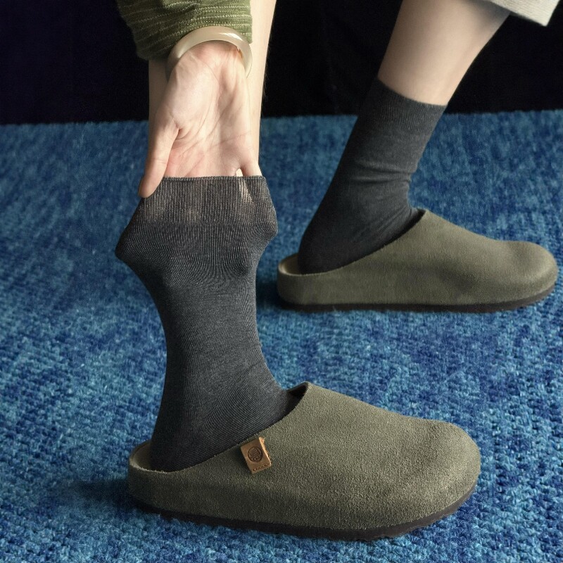 "Fixed-dye rock grey" paired with Birkenstock cotton~40-count ultra-thin long-staple cotton! The more you wear it, the softer it becomes~Solid colors, simple and easy to match.