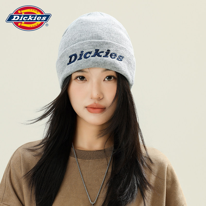 Американская шерстяная шапка Dickies, женская шапка с вышивкой, маленькая вязаная шапка для пары, мужская шапка 2025, новая осенне-зимняя шапка для холодной погоды