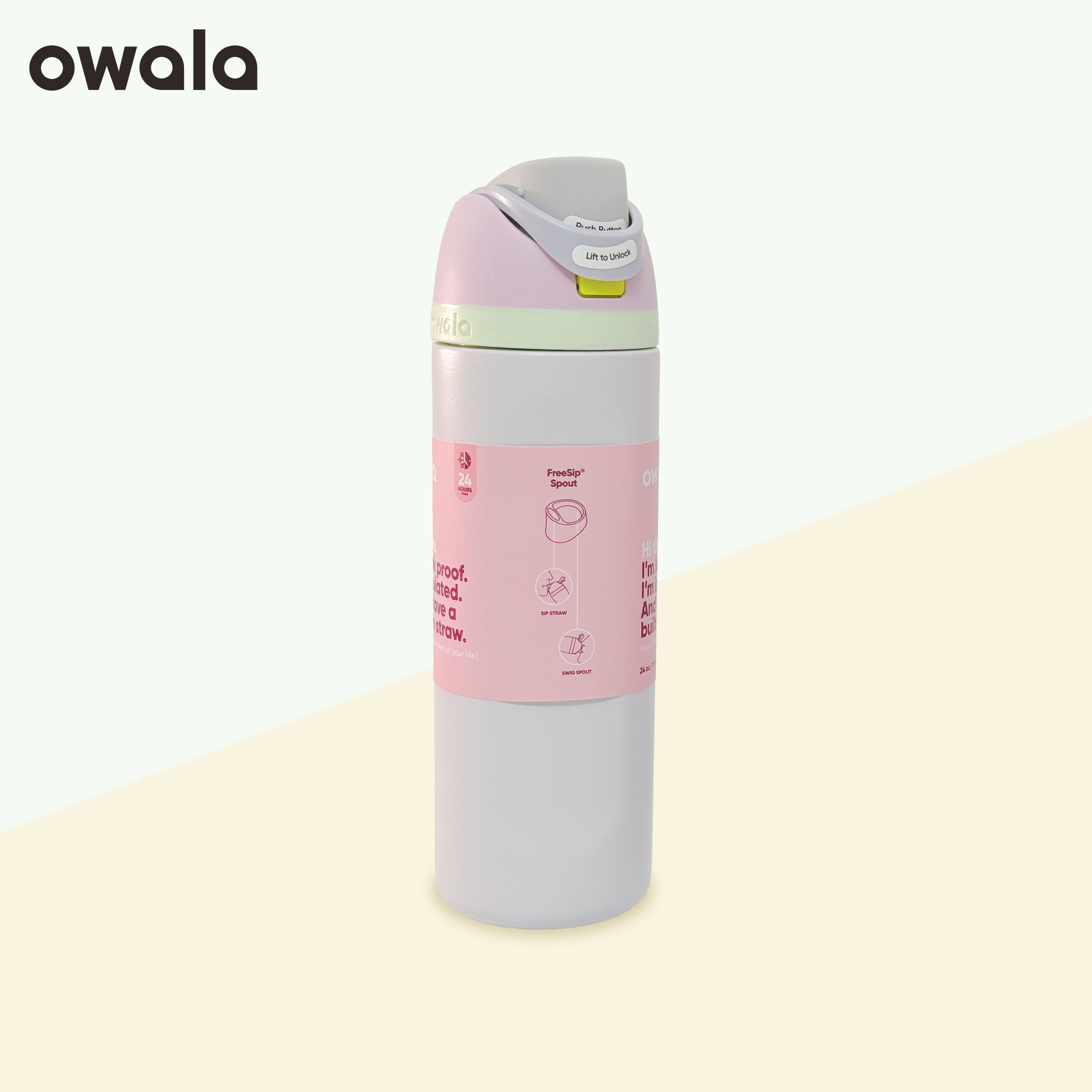 Чашка для воды Owala FreeSip, высококачественная спортивная портативная термос из нержавеющей стали большой емкости, герметичная, с соломинкой