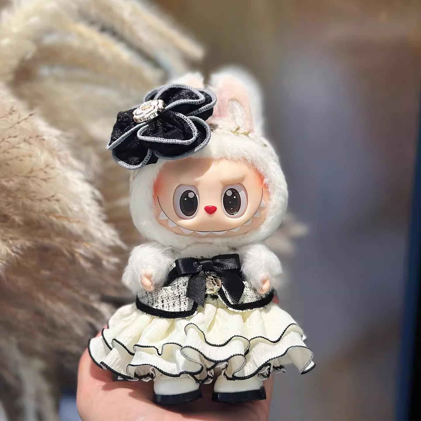 Одежда для кукол Labubu, виниловая коробка для штор, одно, два, три поколения, детская одежда labubu, легкое роскошное платье, костюм