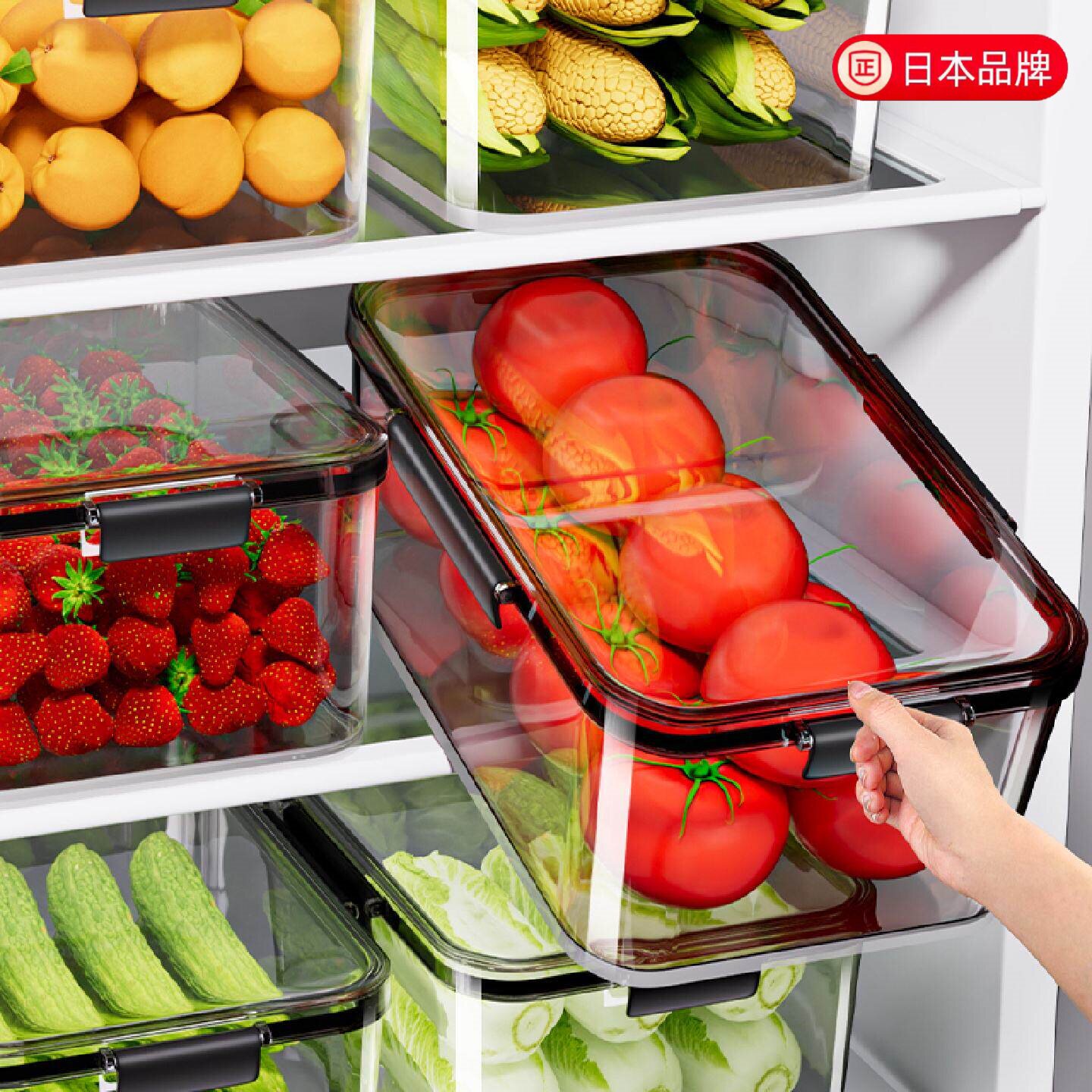 Герметичный ящик для хранения свежих продуктов большой емкости для японских холодильников, прямоугольный ящик для хранения замороженных кимчи в холодильнике и маринования