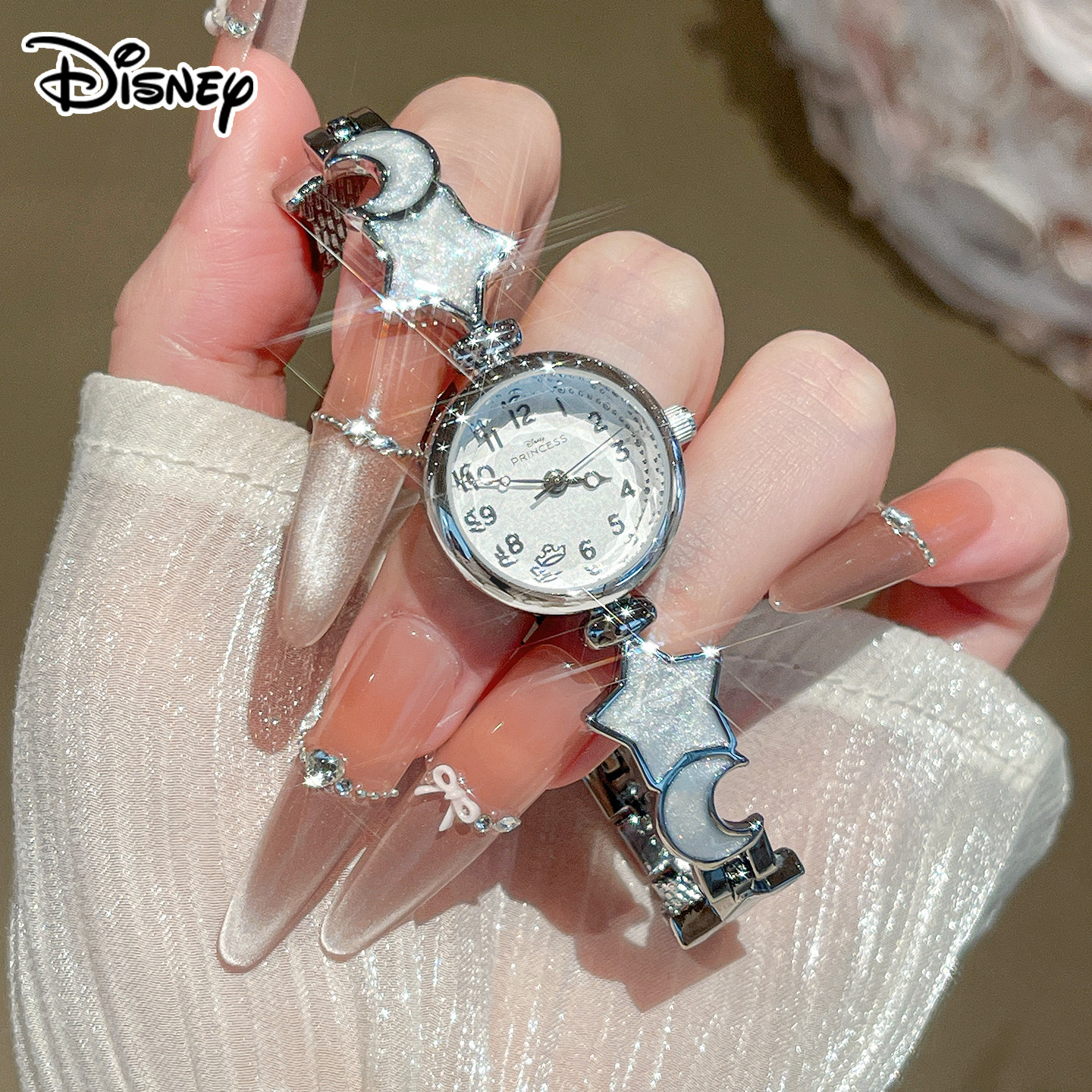 Disney Moon Falling Star Тонущие часы-браслет Женские 2026 Новые часы для девочек Подарок на годовщину рождения для подруги