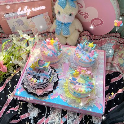 taobao agent 小熊幼稚园Lolita原创ap babyroom呲甜蛋糕礼帽可爱小物发带