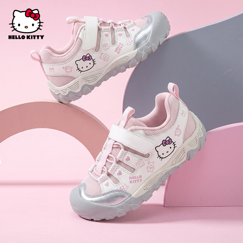 hellokitty/ детская обувь; спортивная обувь для девочек; новинка осени; модная универсальная уличная нескользящая детская повседневная обувь