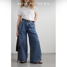 GOLDSIGN 女褶裥阔腿牛仔裤netaporter