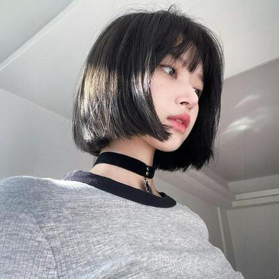 taobao agent 韩式假发女夏短发bobo头自然黑齐刘海短直发潮日系女团网红jk发套