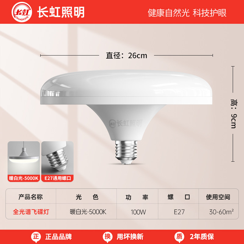 Changhong lighting full spectrum ufo light домашняя спальня гостиная e27 винтовая светодиодная суперяркая энергосберегающая лампа для защиты глаз