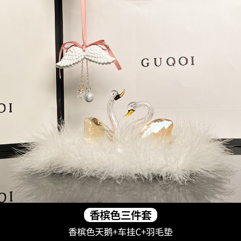 Украшение автомобиля ANZHE crystal swan car decoration высококлассное женское украшение интерьера центральной консоли автомобиля для девочек