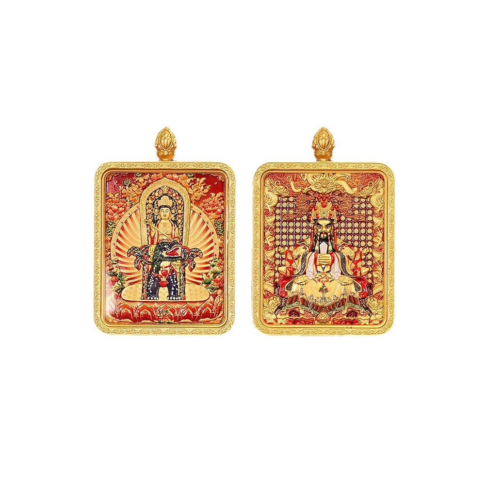 Подвеска Wutai Wuye Natal Buddha Thangka, Святой покровитель Зодиака, двусторонний Манджушри, Год Дракона, ожерелье с подвеской Дракона Вуйе